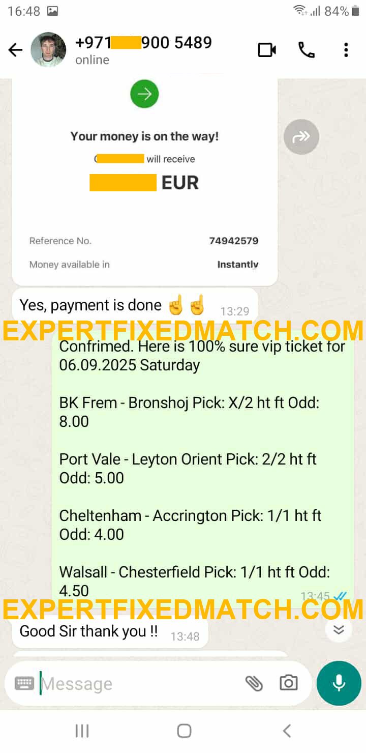 Fixed Match 100% Sure