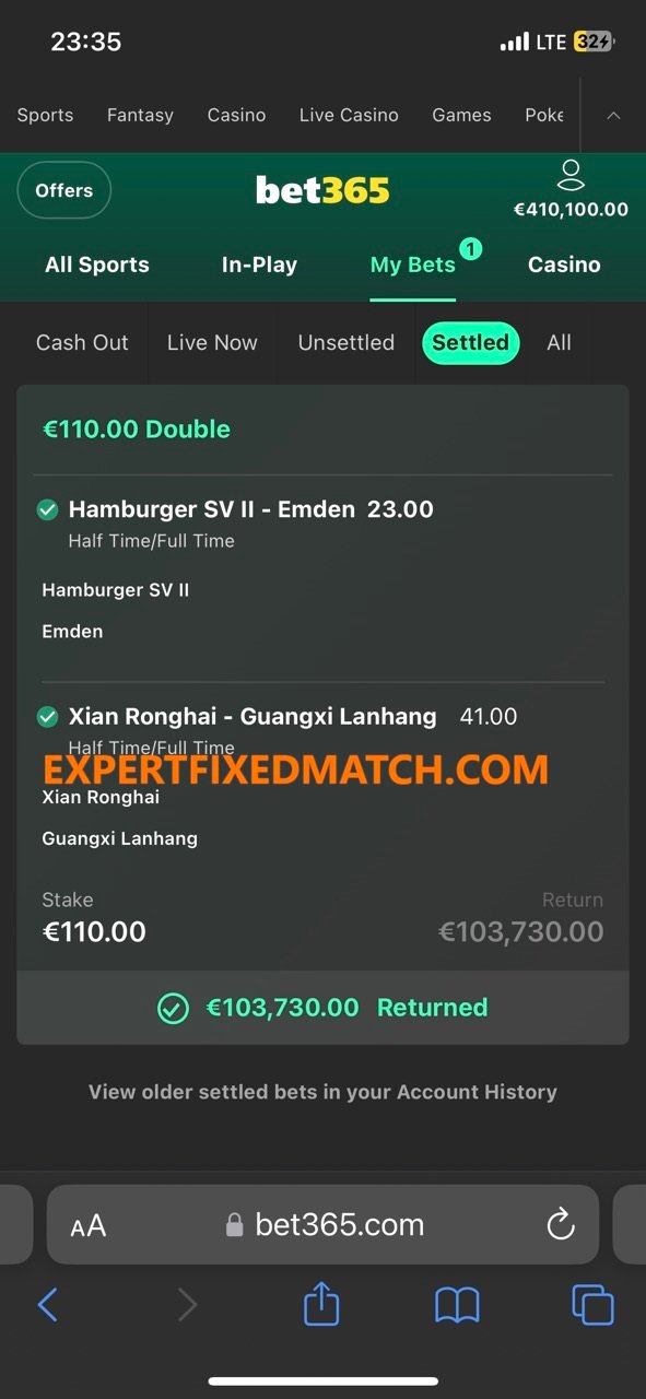 Fixed Matches 100% Sure