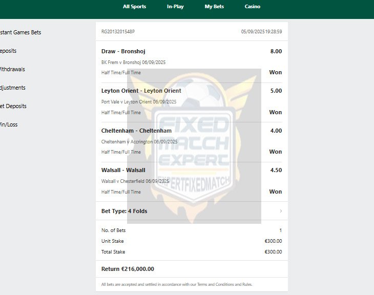 Fixed Match 100% Sure